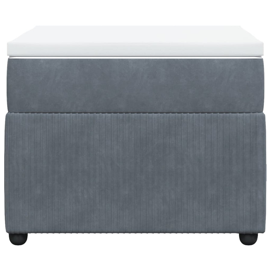 Boxspring met matras fluweel donkergrijs 80x200 cm