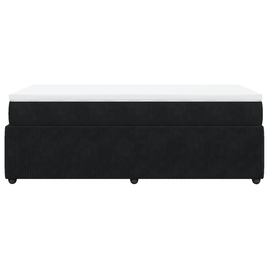 Boxspring met matras fluweel zwart 80x200 cm
