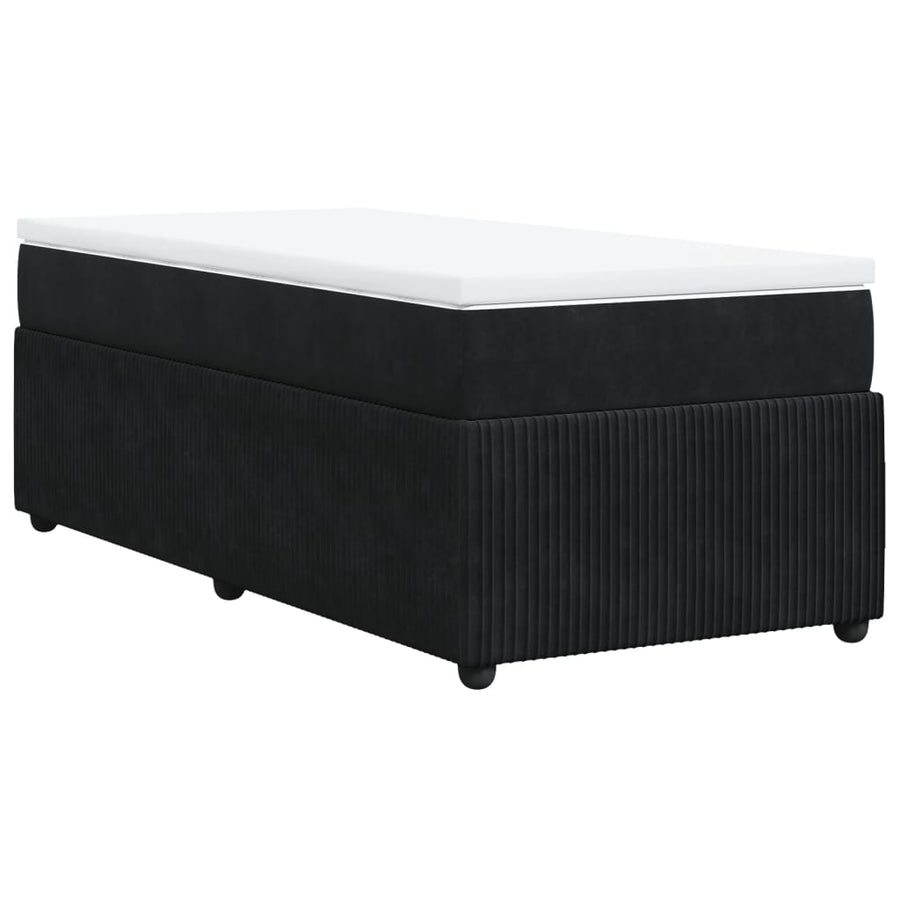 Boxspring met matras fluweel zwart 80x200 cm