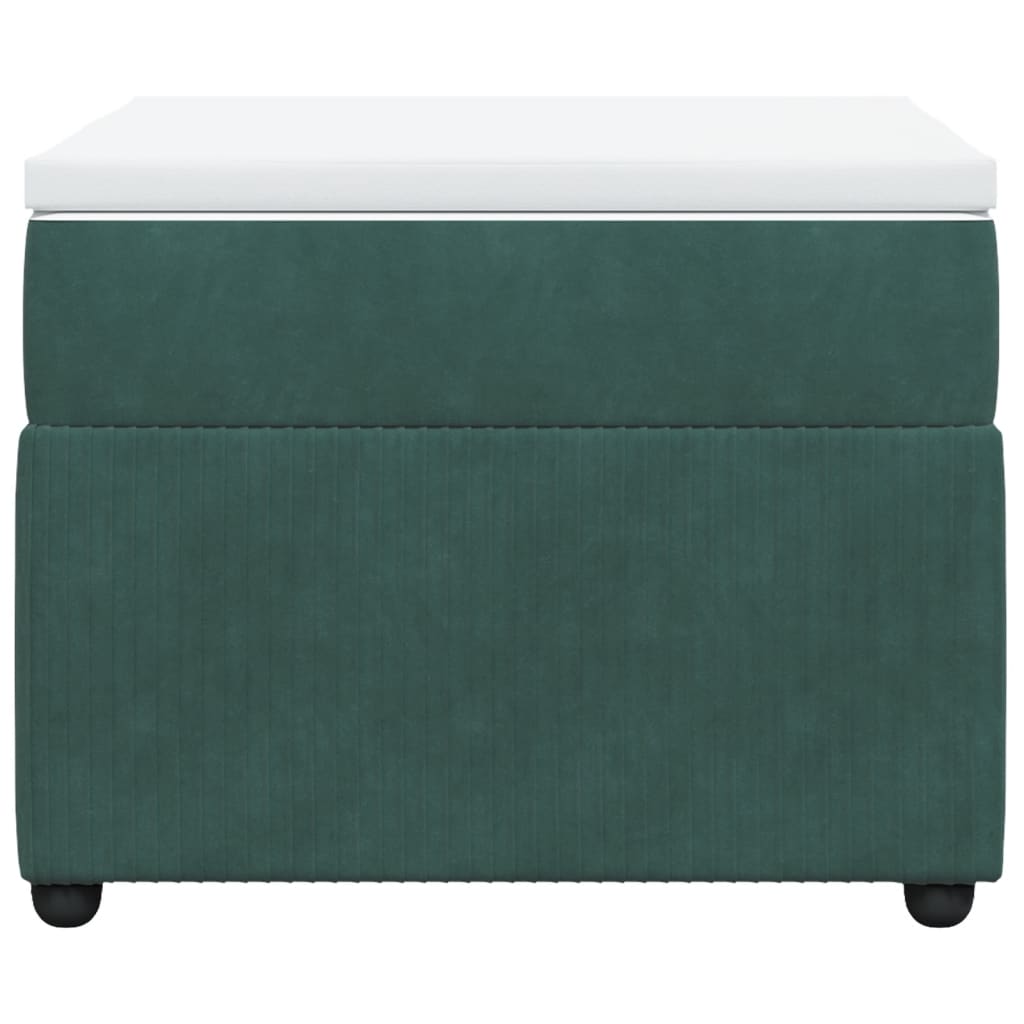 Boxspring met matras fluweel donkergroen 80x200 cm
