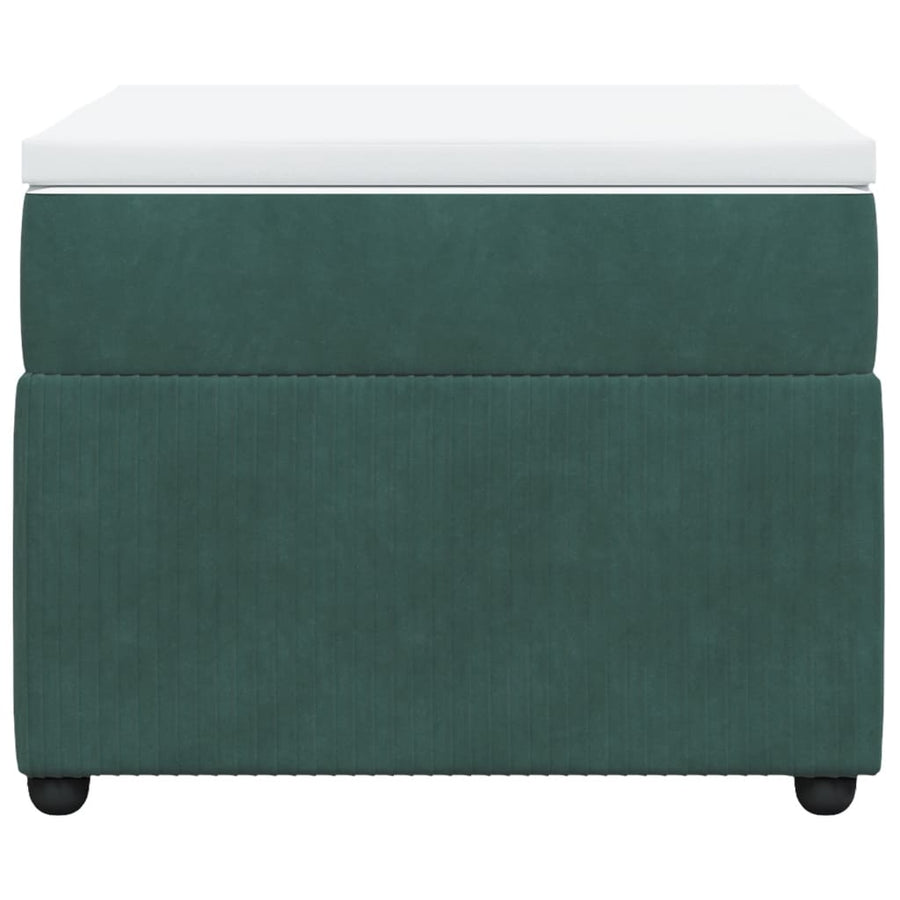 Boxspring met matras fluweel donkergroen 80x200 cm
