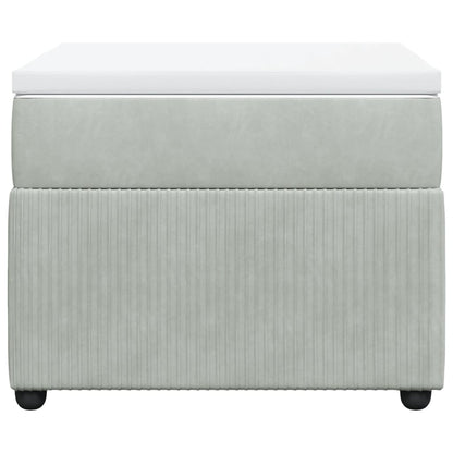 Boxspring met matras fluweel lichtgrijs 90x190 cm