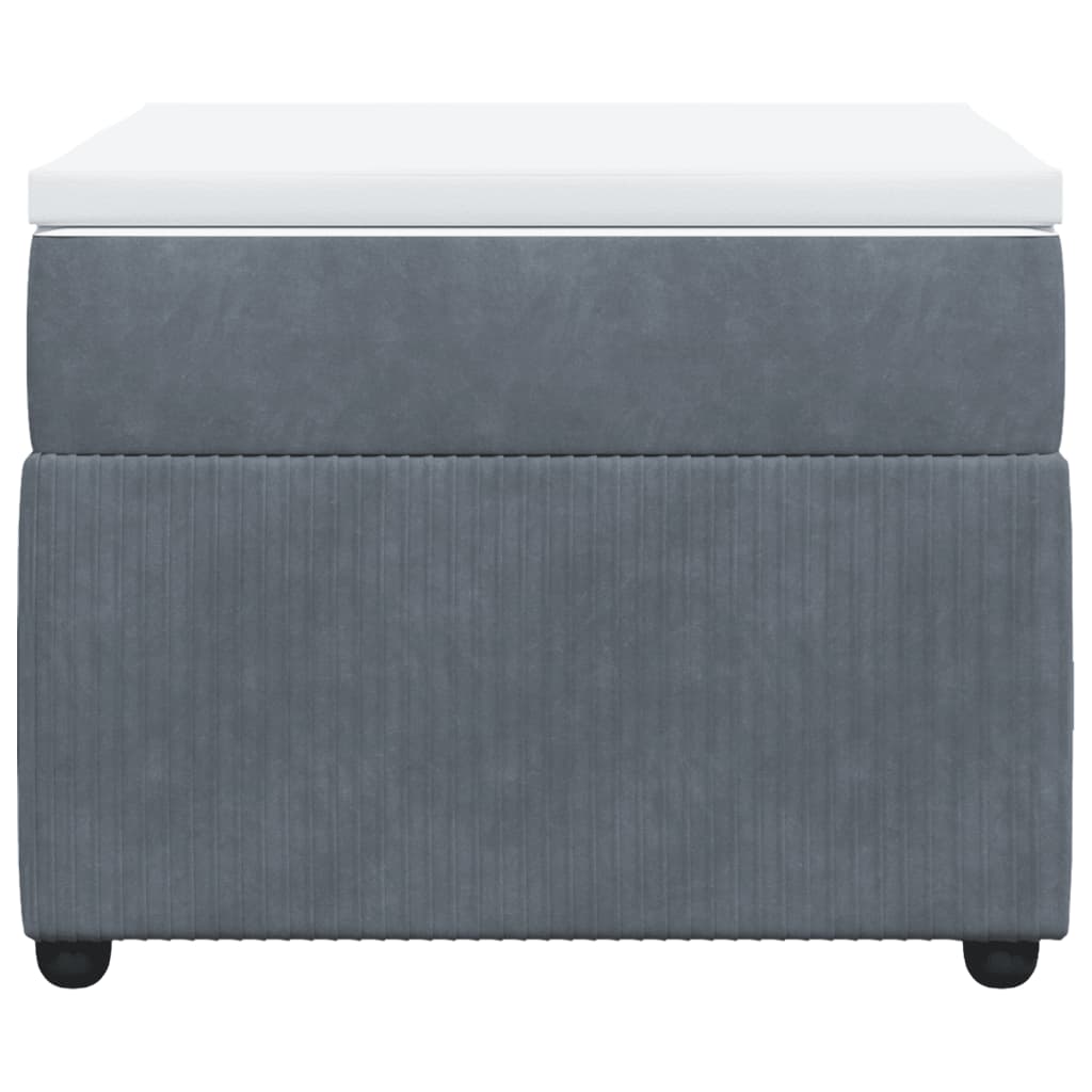 Boxspring met matras fluweel donkergrijs 90x190 cm