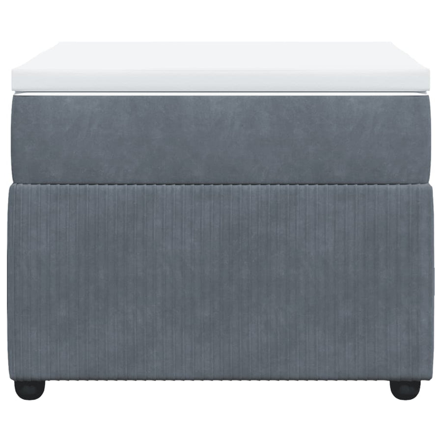 Boxspring met matras fluweel donkergrijs 90x190 cm