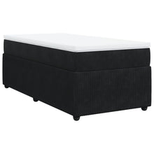 Boxspring met matras fluweel zwart 90x190 cm