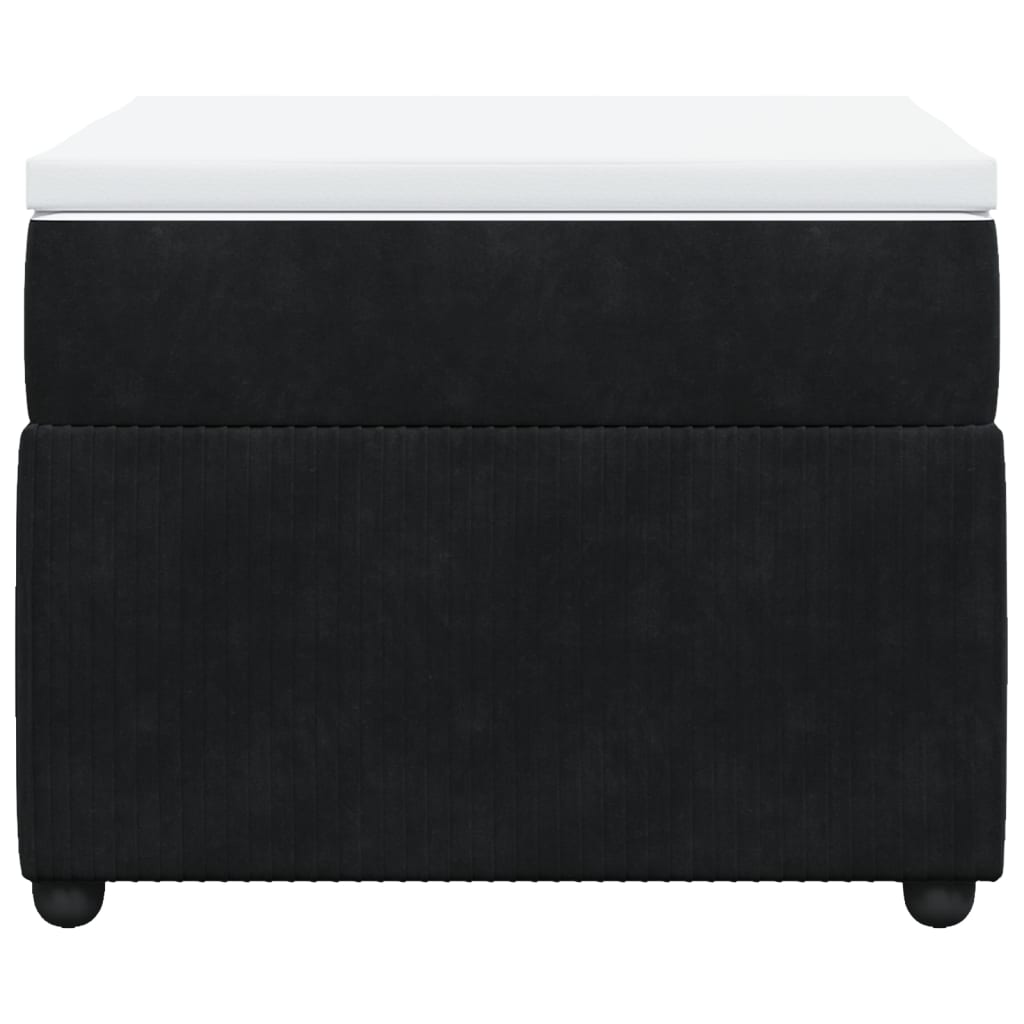 Boxspring met matras fluweel zwart 90x190 cm