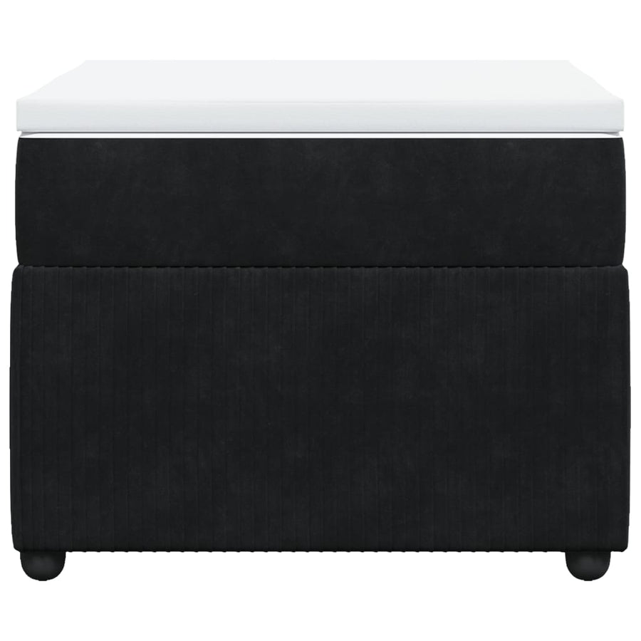 Boxspring met matras fluweel zwart 90x190 cm