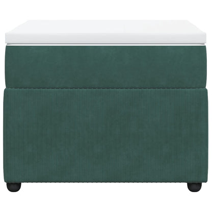 Boxspring met matras fluweel donkergroen 90x190 cm
