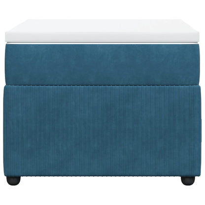 Boxspring met matras fluweel donkerblauw 90x190 cm