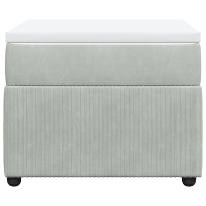 Boxspring met matras fluweel lichtgrijs 90x200 cm