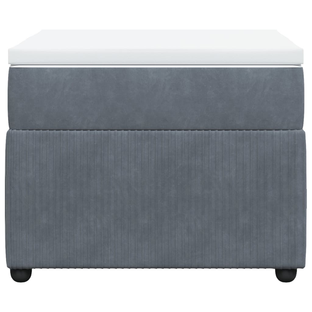 Boxspring met matras fluweel donkergrijs 90x200 cm