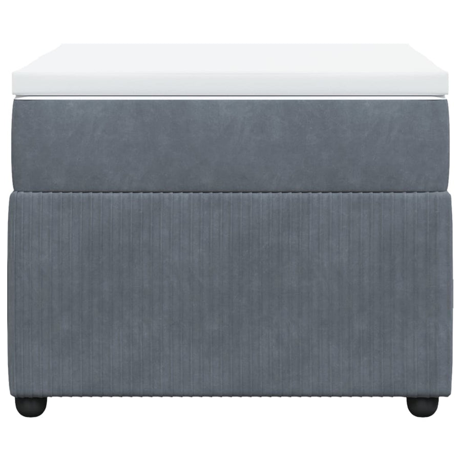 Boxspring met matras fluweel donkergrijs 90x200 cm