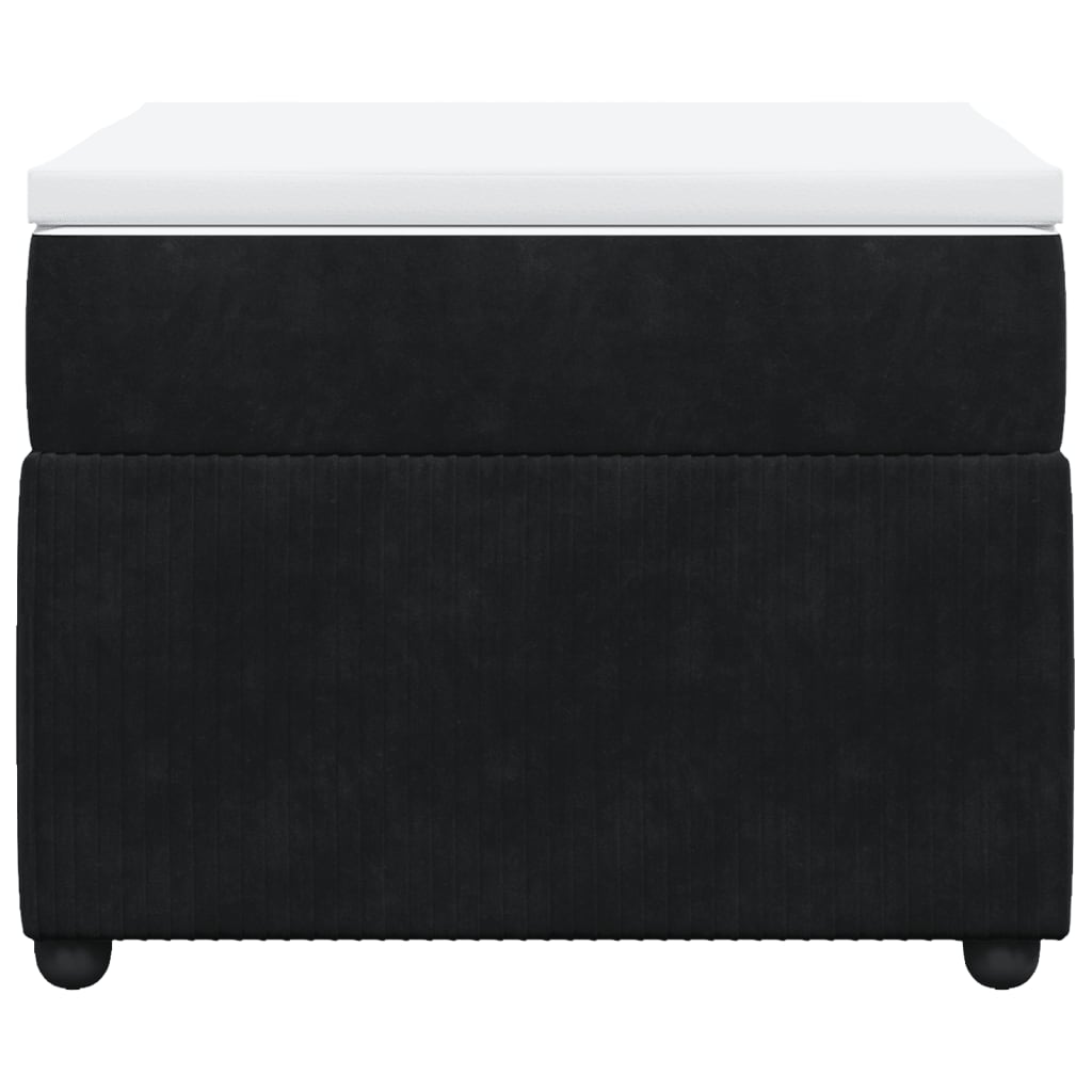 Boxspring met matras fluweel zwart 90x200 cm