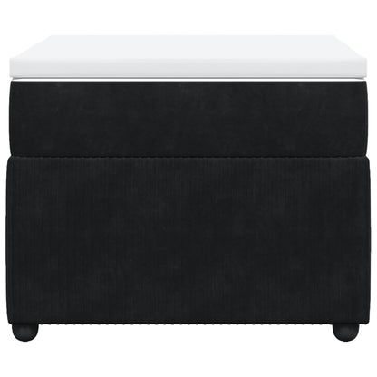 Boxspring met matras fluweel zwart 90x200 cm