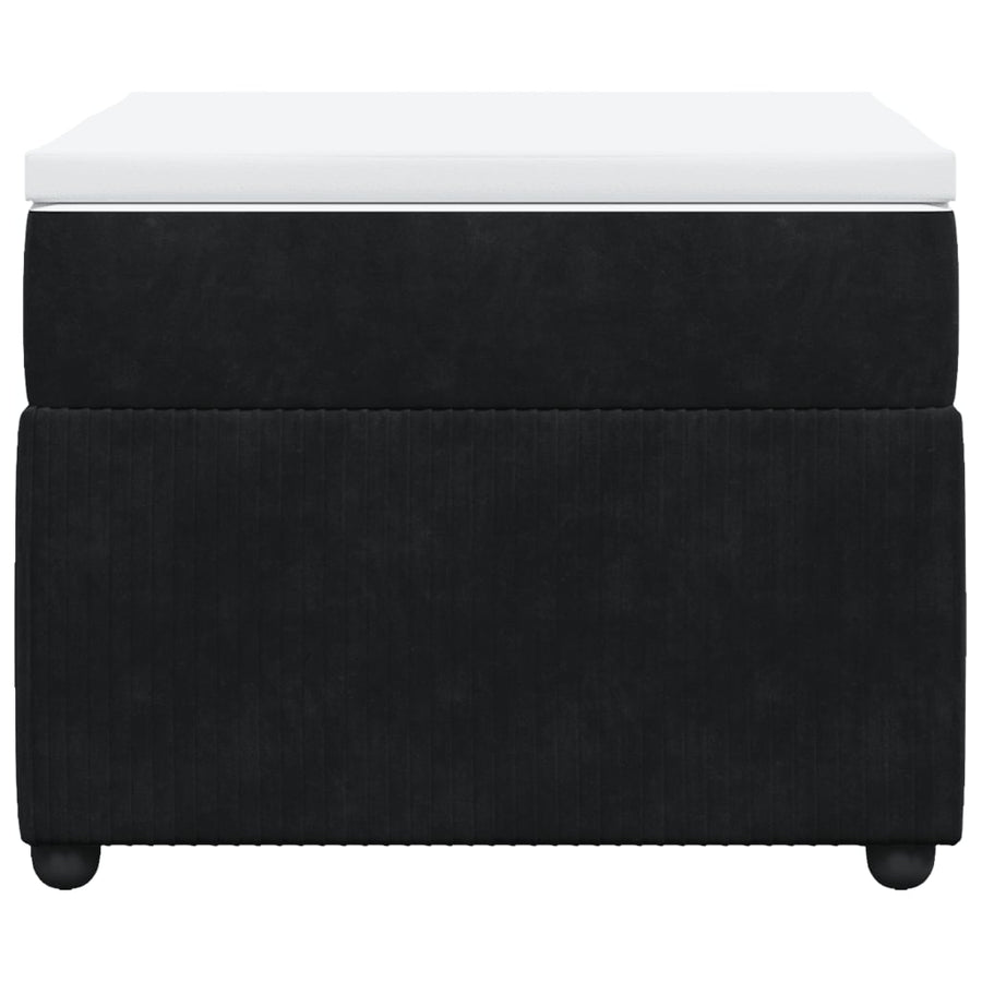 Boxspring met matras fluweel zwart 90x200 cm