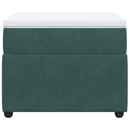 Boxspring met matras fluweel donkergroen 90x200 cm
