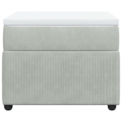Boxspring met matras fluweel lichtgrijs 100x200 cm