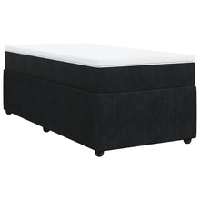 Boxspring met matras fluweel zwart 100x200 cm
