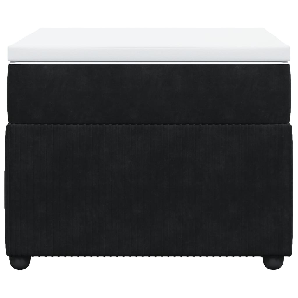 Boxspring met matras fluweel zwart 100x200 cm