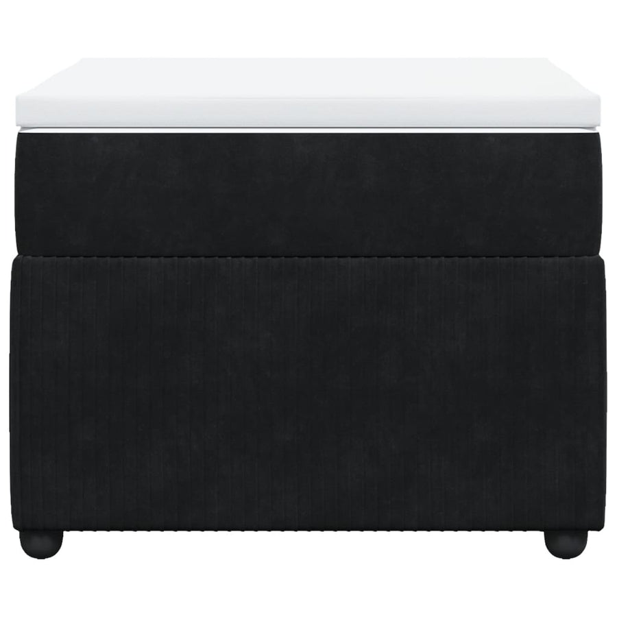 Boxspring met matras fluweel zwart 100x200 cm
