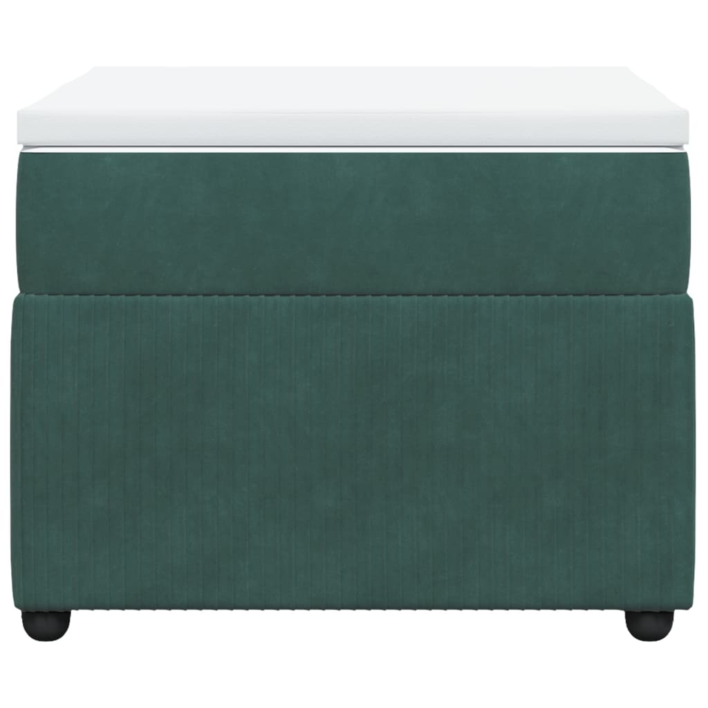 Boxspring met matras fluweel donkergroen 100x200 cm