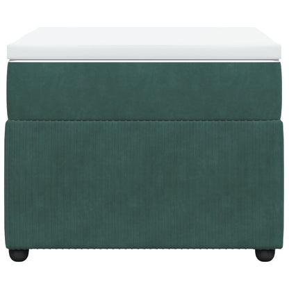Boxspring met matras fluweel donkergroen 100x200 cm