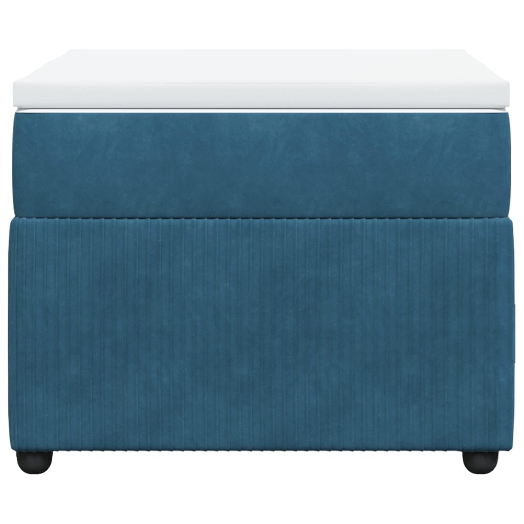 Boxspring met matras fluweel donkerblauw 100x200 cm