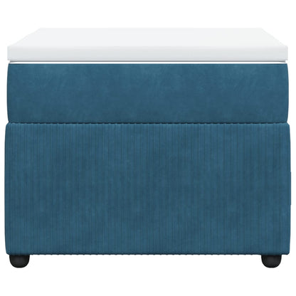 Boxspring met matras fluweel donkerblauw 100x200 cm