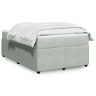 Boxspring met matras fluweel lichtgrijs 120x190 cm