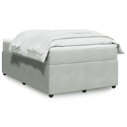 Box spring with mattress velvet light grey 120x190 cm