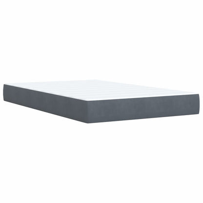 Boxspring met matras fluweel donkergrijs 120x190 cm