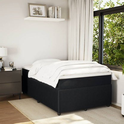 Boxspring met matras fluweel zwart 120x190 cm