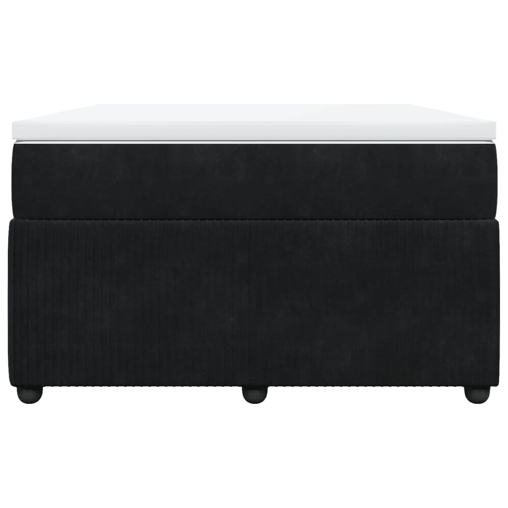 Boxspring met matras fluweel zwart 120x190 cm