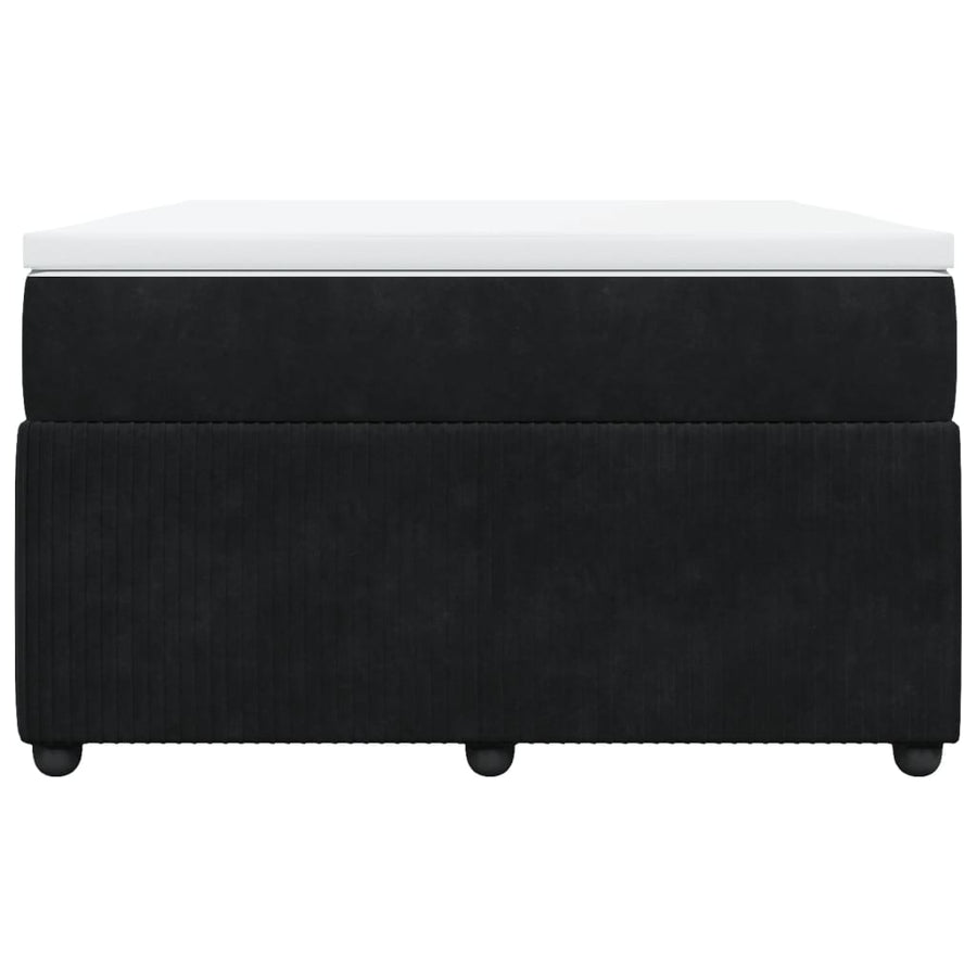 Boxspring met matras fluweel zwart 120x190 cm