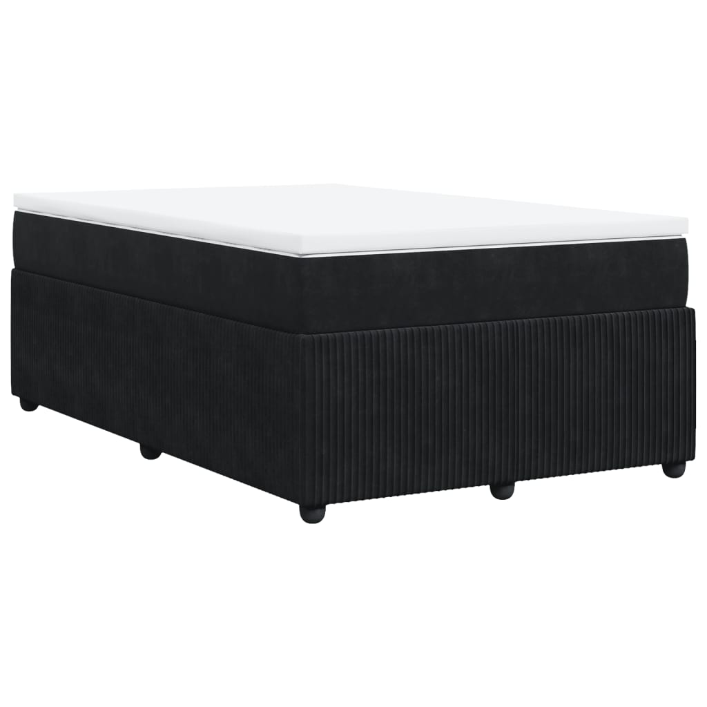 Boxspring met matras fluweel zwart 120x190 cm