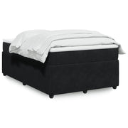 Box spring with velvet mattress black 120x190 cm