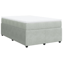 Boxspring met matras fluweel lichtgrijs 120x200 cm