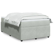 Boxspring met matras 120x200 cm lichtgrijs fluweel