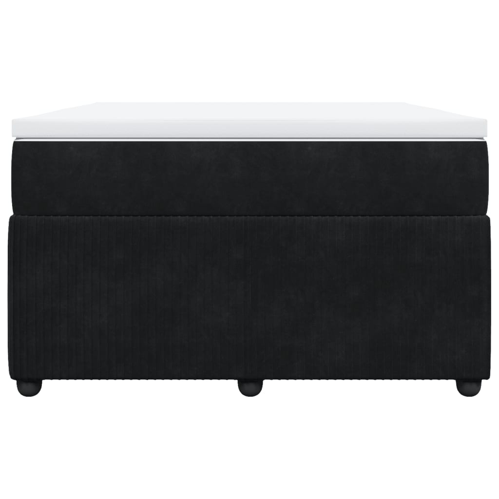 Boxspring met matras fluweel zwart 120x200 cm