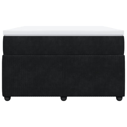 Boxspring met matras fluweel zwart 120x200 cm