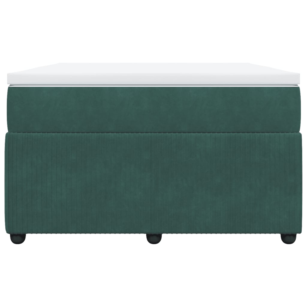 Boxspring met matras fluweel donkergroen 120x200 cm