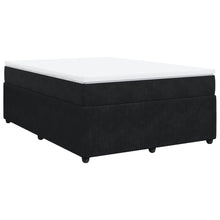 Boxspring met matras fluweel zwart 140x190 cm