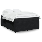 Boxspring met matras 140x200 cm zwart fluweel