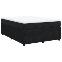 Boxspring met matras fluweel zwart 160x200 cm