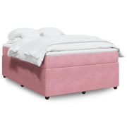 Boxspring met matras 160x200 cm roze fluweel
