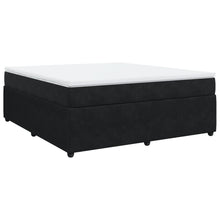 Boxspring met matras fluweel zwart 180x200 cm