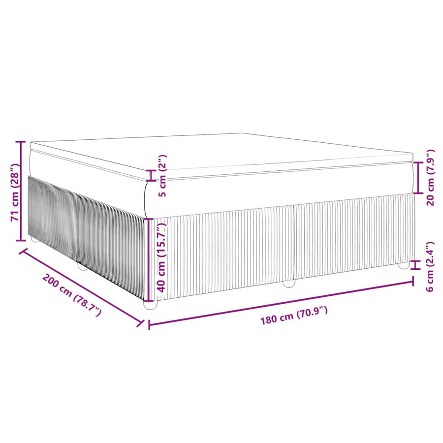 Boxspring met matras fluweel zwart 180x200 cm
