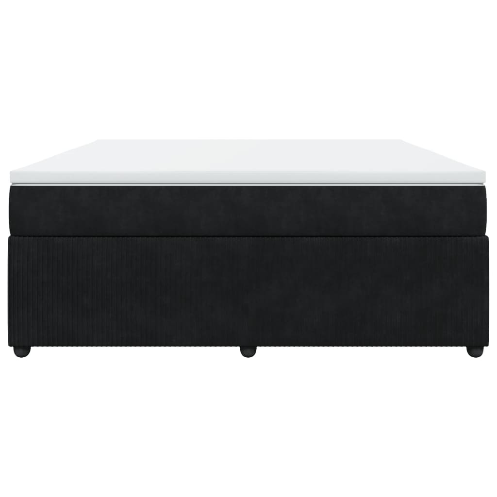 Boxspring met matras fluweel zwart 180x200 cm