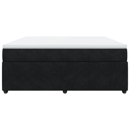 Boxspring met matras fluweel zwart 180x200 cm