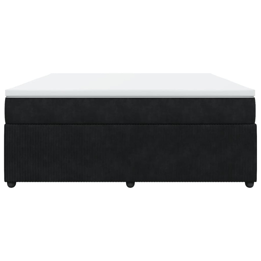 Boxspring met matras fluweel zwart 180x200 cm